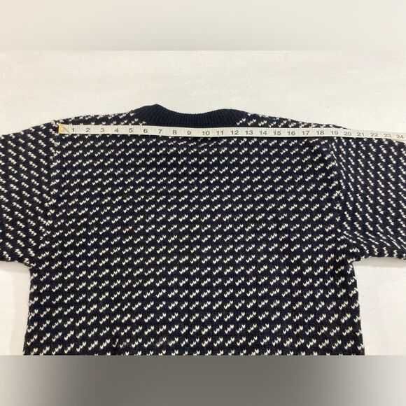 Vintage LL Bean Birdseye Fisherman Made In Norway Wool Norwegian Sweater Size M - Picture 5 of 8